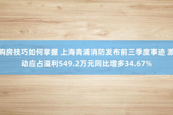 购房技巧如何掌握 上海青浦消防发布前三季度事迹 激动应占溢利549.2万元同比增多34.67%